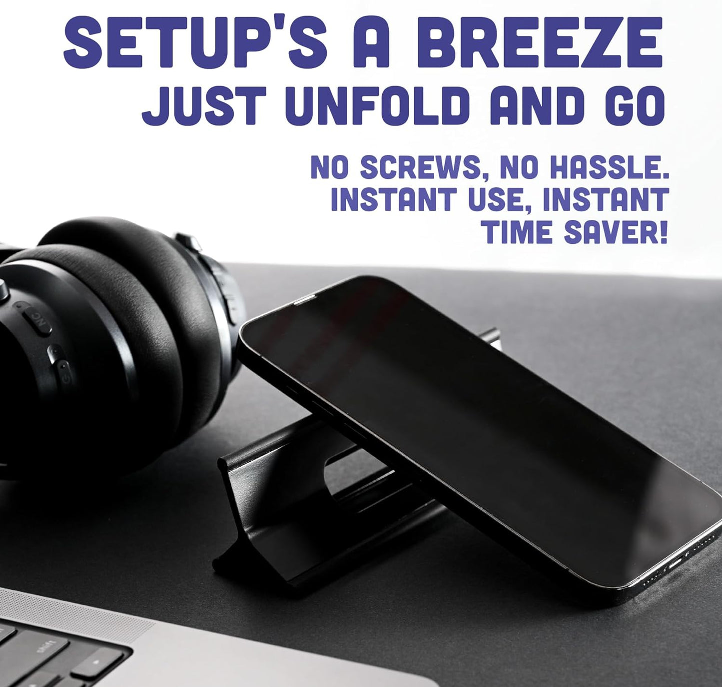 Steepy Adjustable Laptop Stand for 3 Heights - Portable, Desk Height-Adjustable