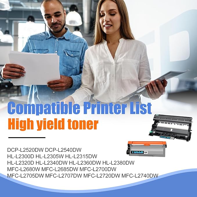 3-Pack TN660 DR630 Black Toner Cartridge and Drum Unit, Replacement for Brother HL-L2300D L2305W L2315DW L2320D L2340DW L2380DW MFC-L2680W L2700DW L2705DW L2720DW L2740DW DCP-L2520DW L2540DW Printer