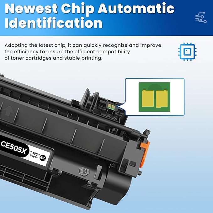 CE505X 05X Toner Cartridges Black (2-Pack) Laser Jet P2035 P2050 P2056 Compatible with HP 05A 05X Toner Cartridges for Laser Jet Enterprise P2035n P2055d P2055dn P2055x