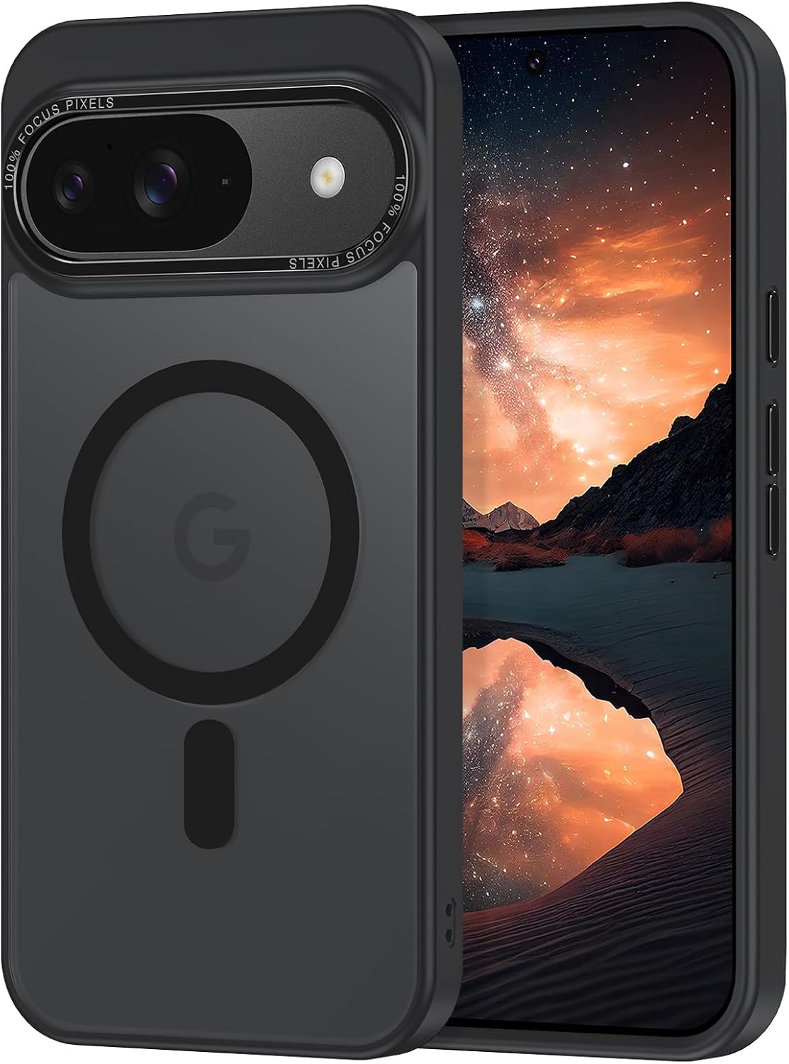 Magnetic for Google Pixel 10/Pixel 10 Pro Case, [Military Grade Drop Protection] [Compatible with MagSafe] Shockproof Slim Translucent Matte Anti-Slip for Women Girls Men Case, Black