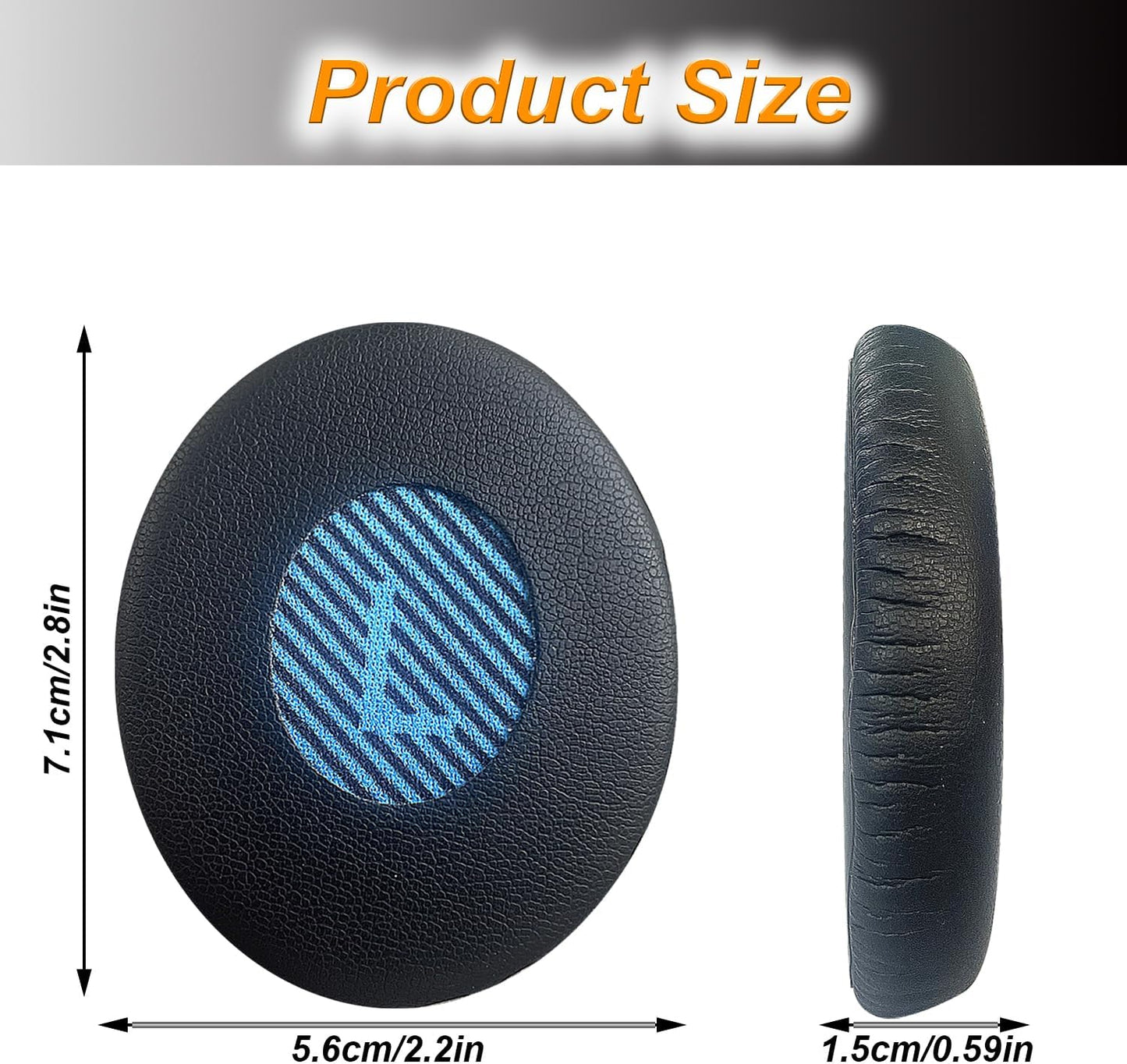 Replacement Ear Pads for Bose Ear 2 (OE2 & OE2i)/ SoundTrue On-Ear (OE),Headphones Ear Cushions Covers for SoundLink On-Ear (OE) Headset Accessories Ear Cups Repair Part 1 Pair-Black