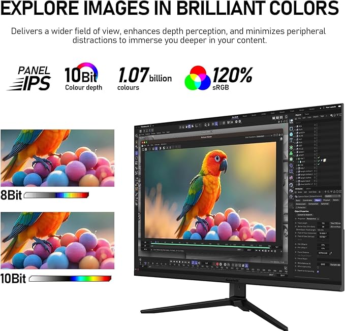 Gawfolk 28 Inch 4K Monitor IPS 60Hz, UHD (3840x2560p) PC Screen Built-in Speakers, Ultra HD Computer Dispaly for Home & Office, Support HDMI & DP, 3:2, 10Bit, 1.07 Billion Colours