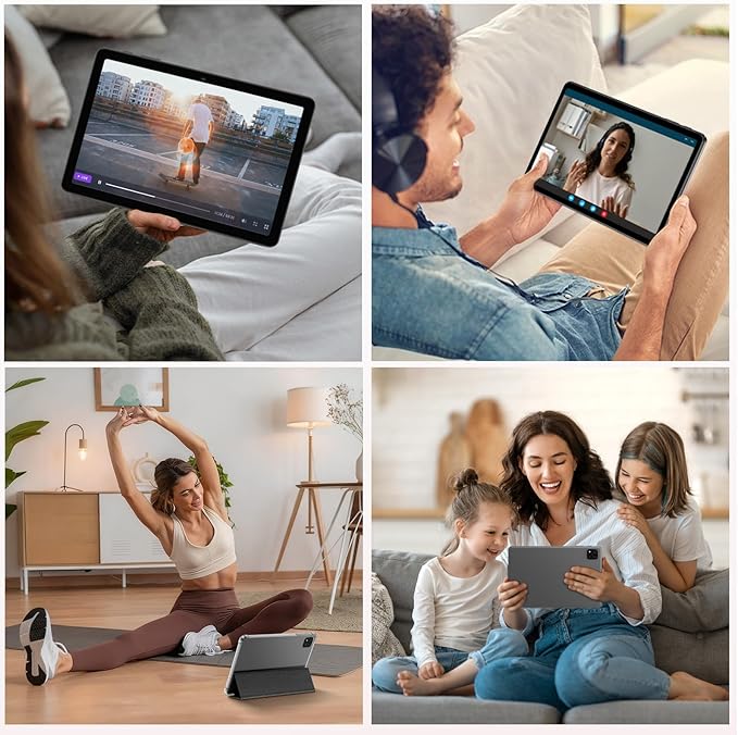Android 15 Tablet 10.1 inch Tablet 2025 Latest Tablets with Keyboard Mouse 24GB+64GB 2TB Expand 6000mAh Octa-Core Processor Dual Camera WiFi 1280x800 IPS 18W Fast Charging (Black)