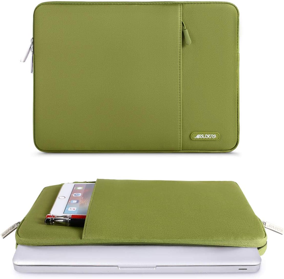MOSISO Laptop Case 13 inch, 13 inch Laptop Sleeve Compatible with MacBook Air M4 M3 M2 M1 2025-2018 / Pro M2 M1 2025-2016, Polyester Vertical Computer Sleeve Bag with Pocket, Chartreuse