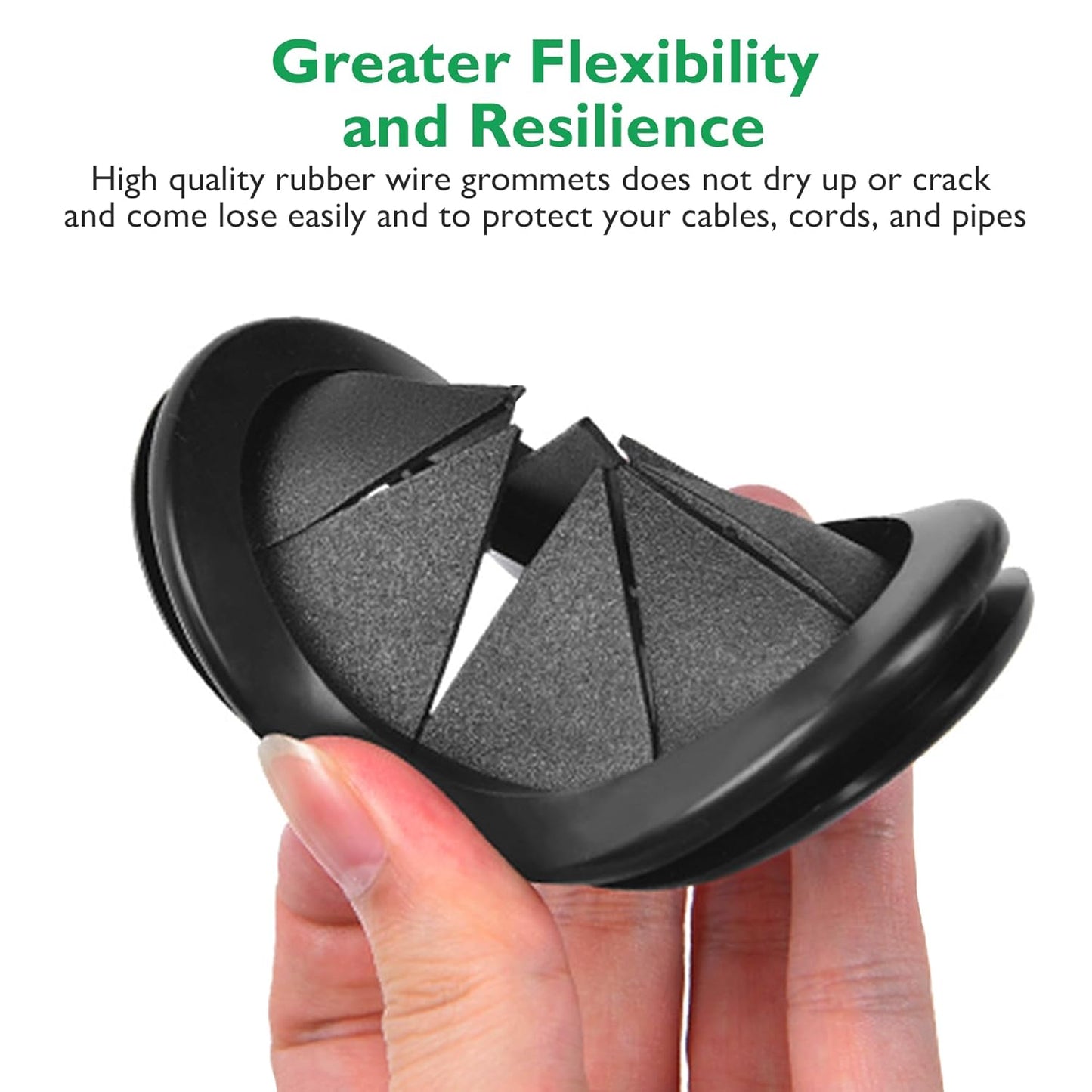 3/4 inch Rubber Grommets for Wiring, 5/8 Inch ID, Firewall Grommets Automotive Cable Cords Hoses Protection, Double-Sided Rubber Plugs for Round Holes, 25 Pcs, 16x20 mm