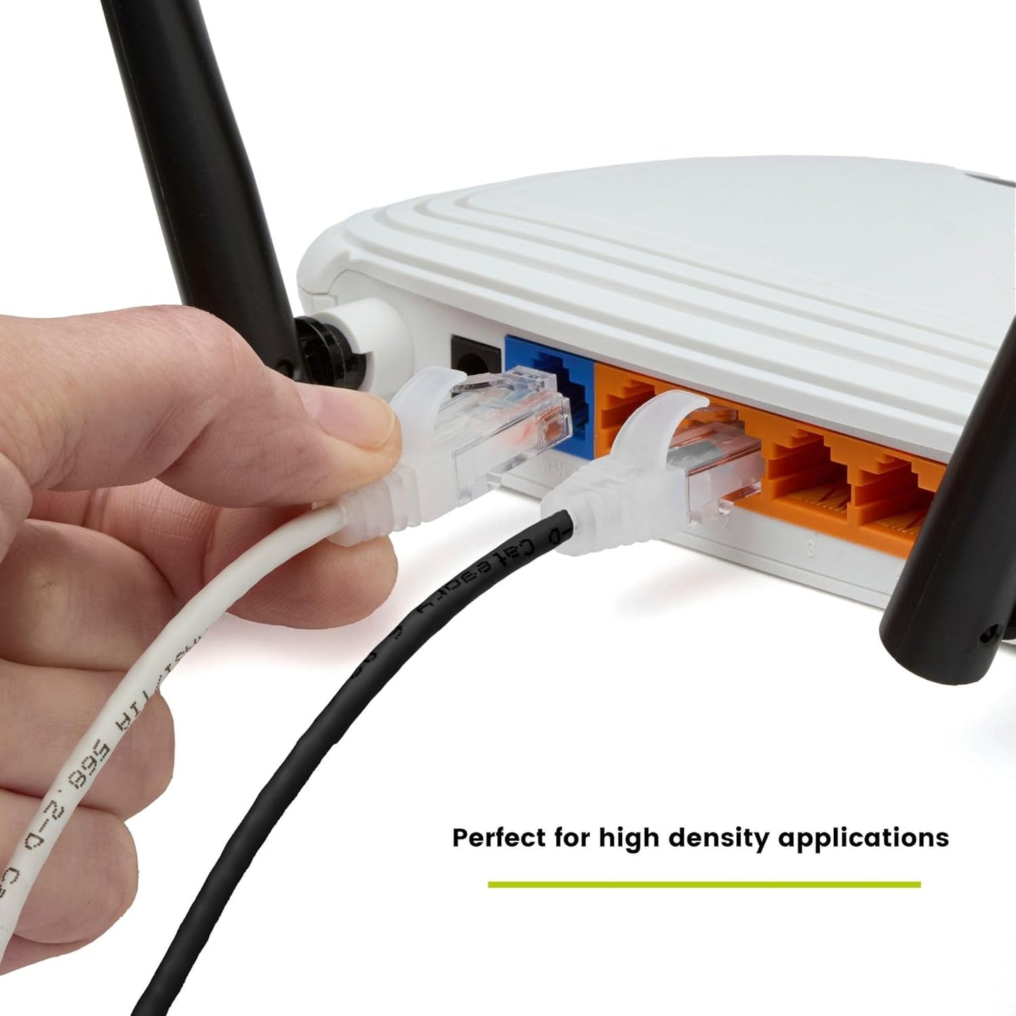 TRUECABLE Cat6 Component Rated Patch Cable, Unshielded (U/UTP), 7ft, Black, 28AWG Solid Copper, Snagless 10G High-Speed Ethernet Cable, PoE++ 4PPoE 100W, UL Listed, RoHS-3, 1 Pack