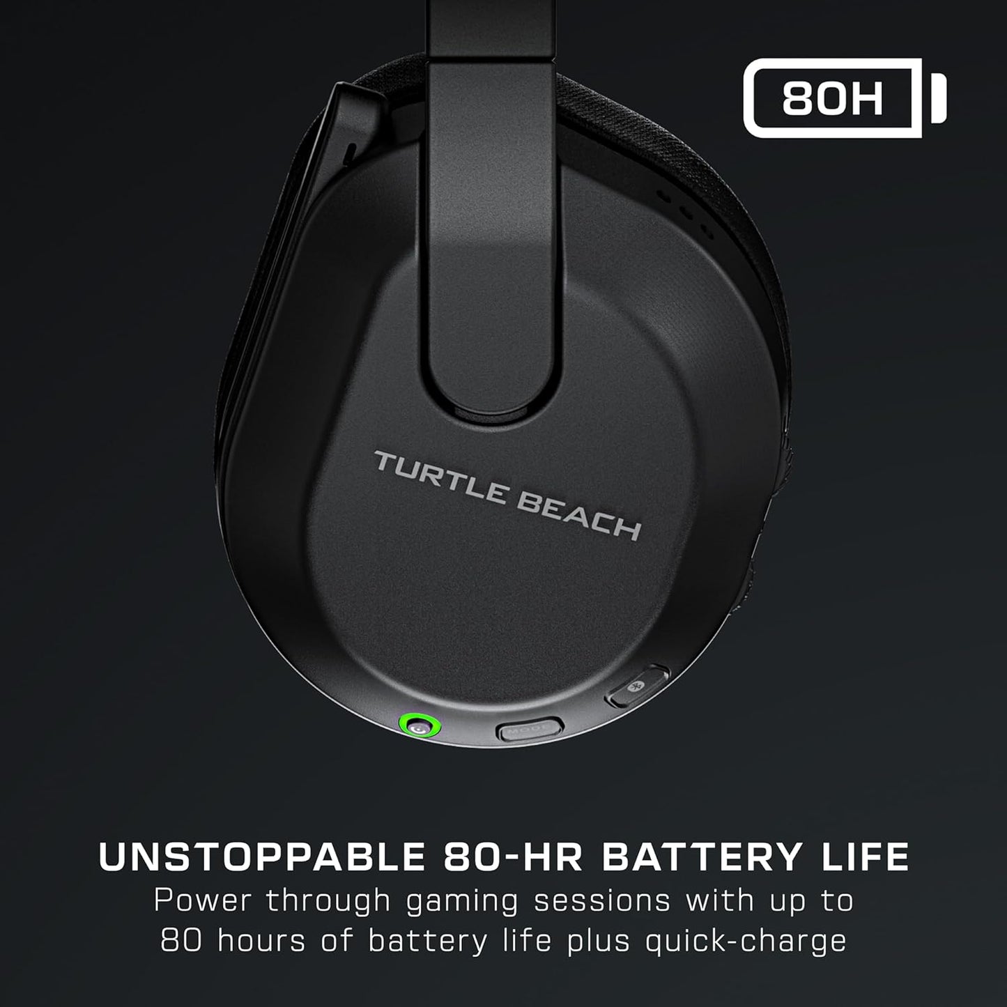 Turtle Beach Stealth 600 Wireless Multiplatform Amplified Gaming Headset for PS5, PS4, PC, & Mobile – Bluetooth, 80-Hr Battery, Noise-Cancelling Flip-to-Mute Mic, 50mm Speakers – Black