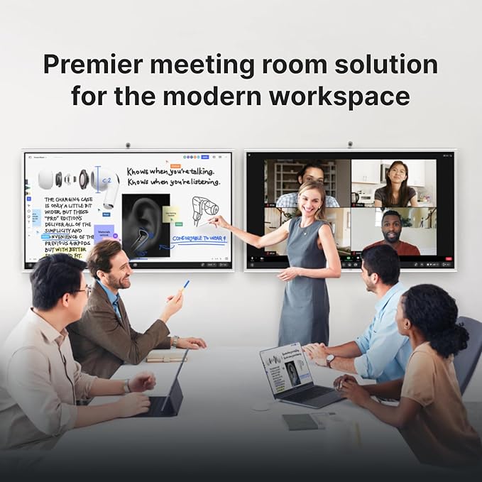 NearHub Board S Pro 65" 4K UHD Smart Board 16GB +128GB Windows 11 for Classrooms &Hybrid Work,Built-in 4K Camera+8 Mics+2 Speaker,Real-time Collaboration&Casting,Open App Ecosystem(Board+Wall Mount)