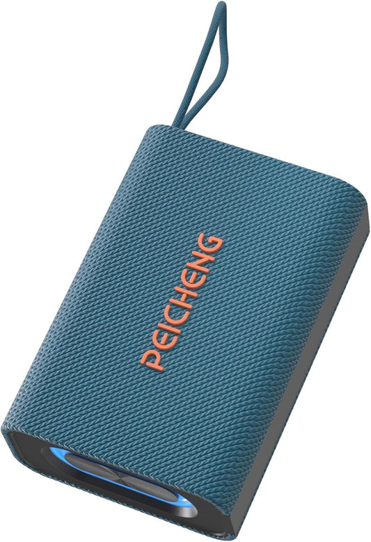 Speaker, Portable Wireless Bluetooth Speakers, Waterproof Loud Stereo Sound with RGB Lights TWS Long Playtime for Home/Party/Outdoor, Electronic Gadget (Blue)