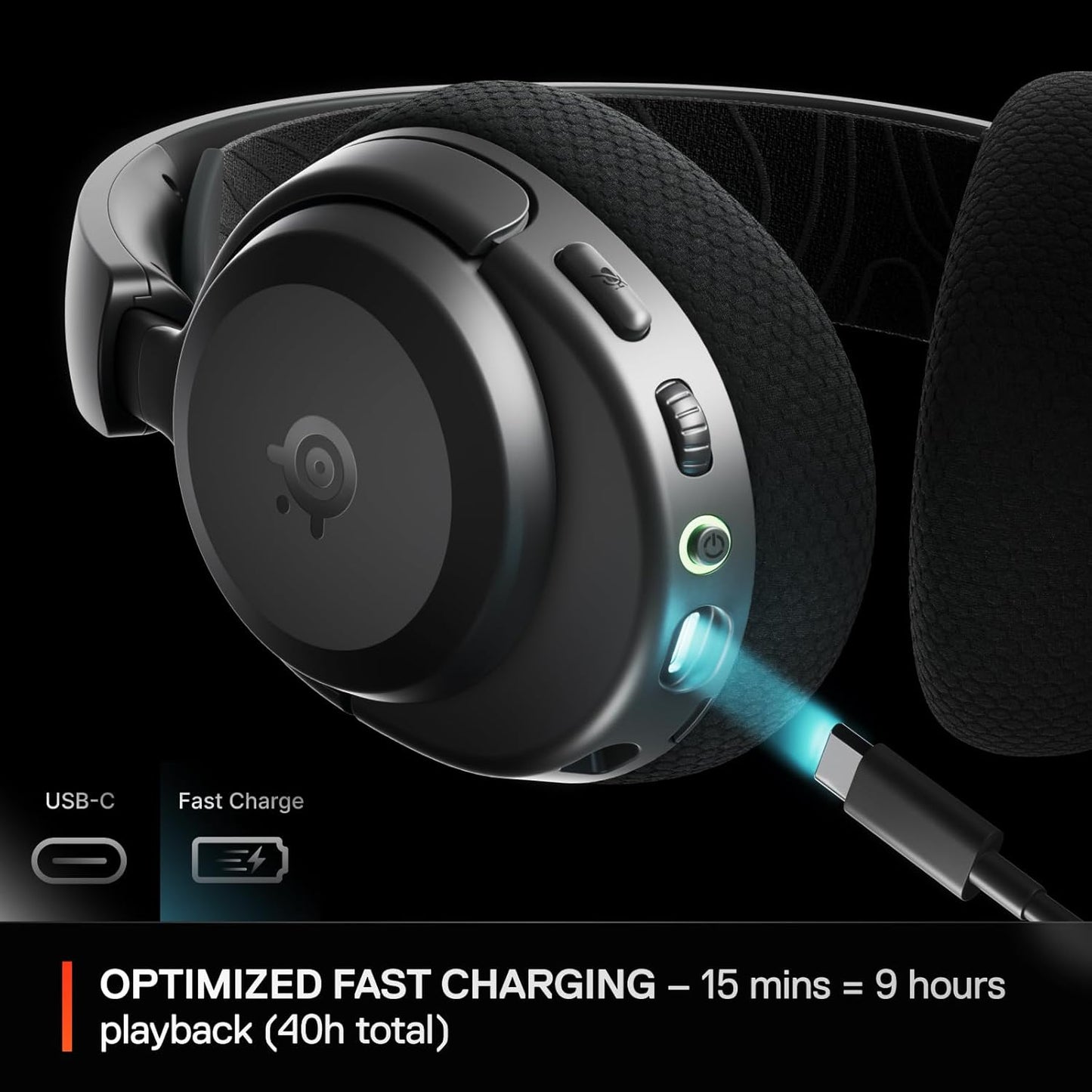 SteelSeries Arctis Nova 3X Wireless Multi-Platform Gaming Headset — Mobile App Control — 40 HR Battery — Neodymium Magnetic Drivers — 2.4GHz/Bluetooth — Xbox, PS5, PC, Switch, Mobile — Black