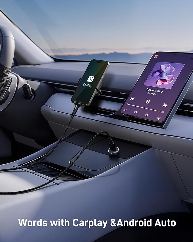 USB to USB C Cable 60W Fast Charging [2 Pack 3FT], USB A to USB C Cable for CarPlay, Durable Braided USB Type C iPhone Charger USBC Cord for iPhone 17/16/15/Pro Max, Samsung Galaxy S23 and More-Black