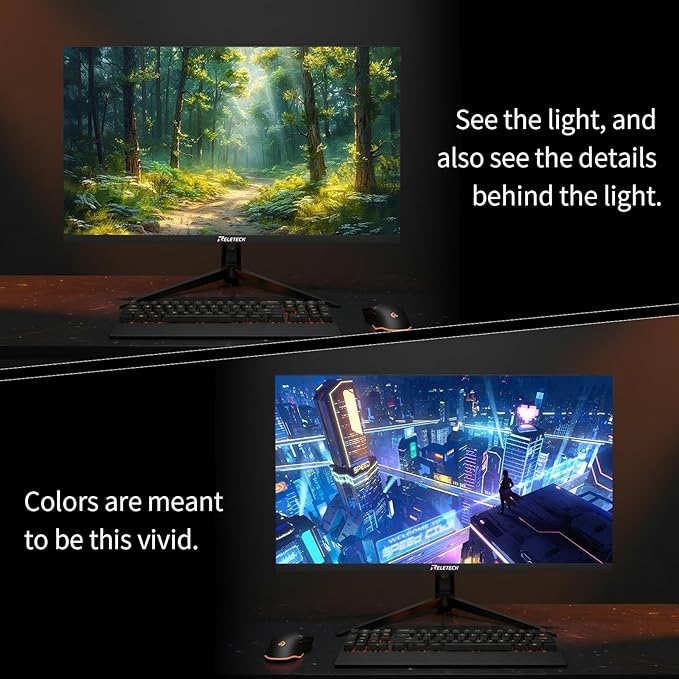 27 Inch Gaming Monitor, FHD 1920 x 1080, 240Hz Refresh Rate, Fast IPS Panel, 1ms Response Time, FreeSync & G-Sync Compatible, 100% sRGB, 16.70 Million Colors, HDMI & DP Ports (R27 Fury)