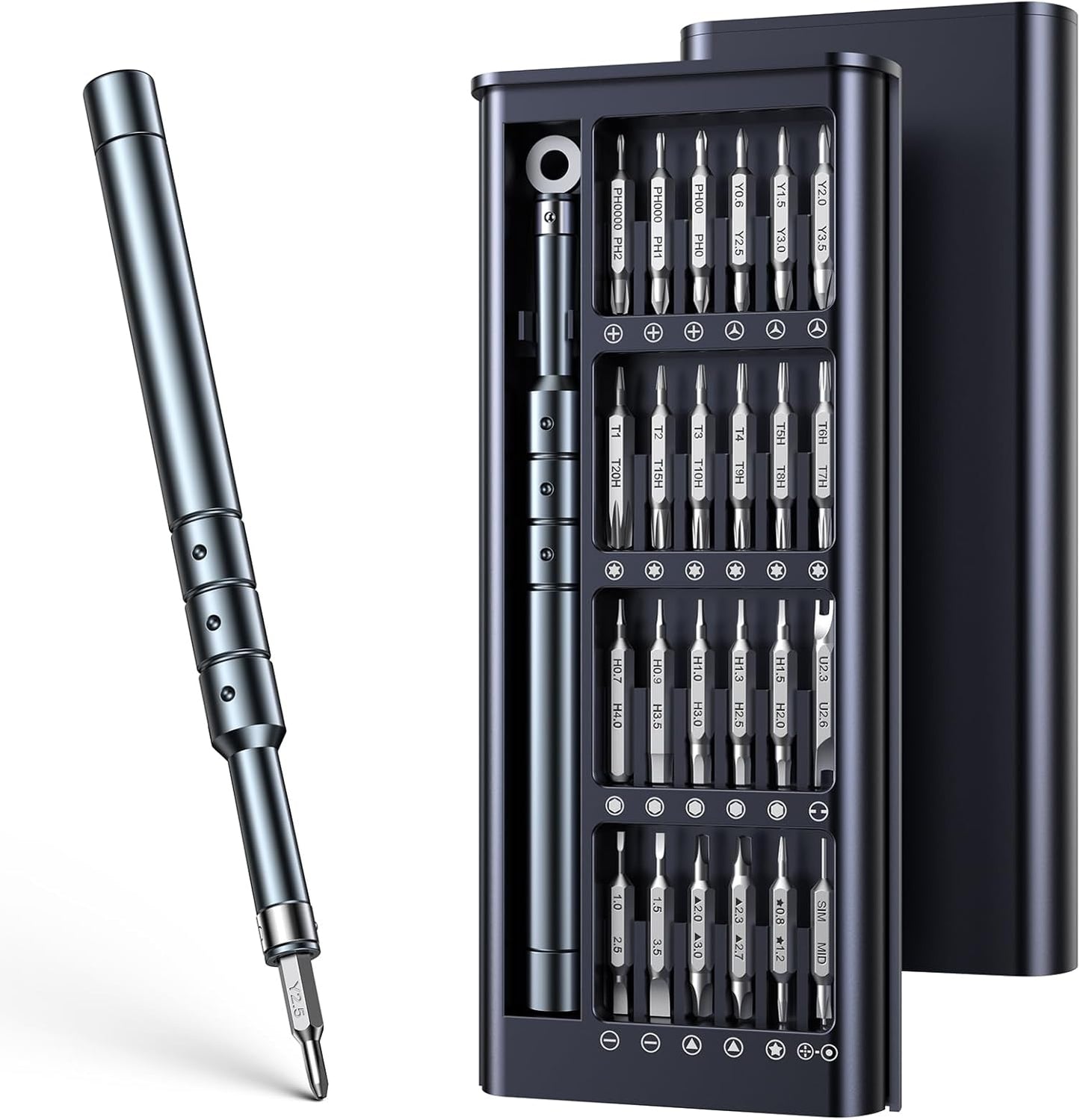 JOREST 52-IN-1 Precision Screwdriver Set, Mini Repair Tool Kit with Torx for Macbook, Computer, Laptop, iPhone, PS5, Xbox, Switch, Glasses, Watch, Ring Doorbell, Electronic, Small Gift Gadget for Men