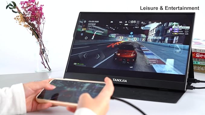 15.6 inch Portable Monitor|10-Point Touch Screen |FHD 1080P|IPS Anti-Glare Display, USB-C/HDMI Plug & Play|Compatible with Laptop, PC, Phone, PS5|Switch, Dual Monitor for Work & Gaming