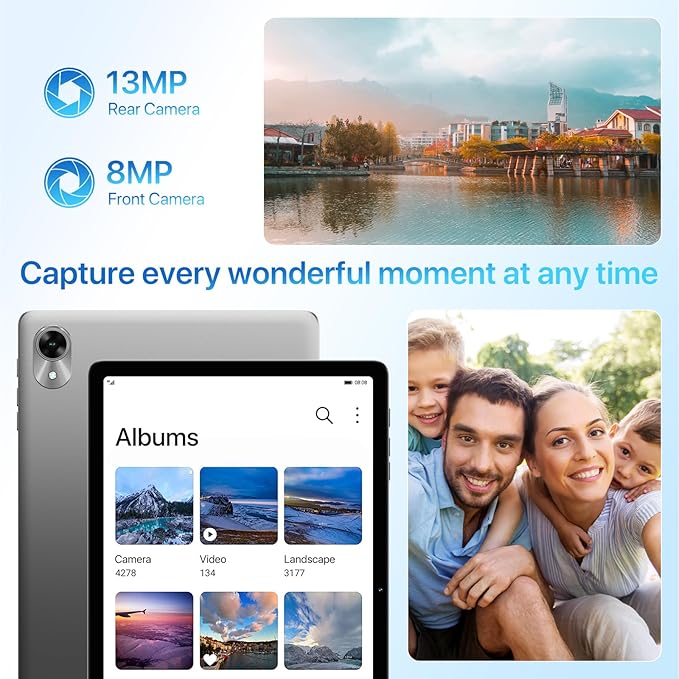 UMIDIGI G9 Tab 11 Inch,Android 14 Tablet Dual SIM Card Slots 8GB+256GB+1TB Expand,Android Tablet with Stylus&Case 7200mAh and 13+8MP Cameras,Cellular with Face Unlock,GPS,FM(Gray)