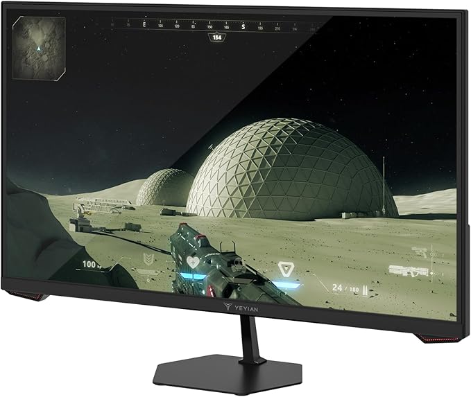 YEYIAN 27 inch Gaming Monitor 1080P FHD 180Hz 1ms, 16:9 Flat IPS Ultra-Slim Panel, 97% sRGB 1000:1 Contrast Ratio 178° View Angle, HDR 10, HDMI 2.0, Freesync & G-Sync Support, Tilt Adjust