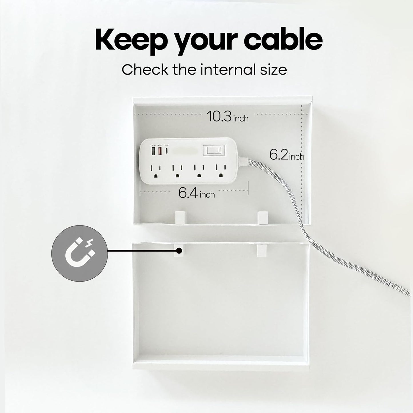 Book Shape Decorative Cable Management Box - Expandable Cable Organizer Box with Magnetic Closure for Home & Office (Libert Paris, Standard)