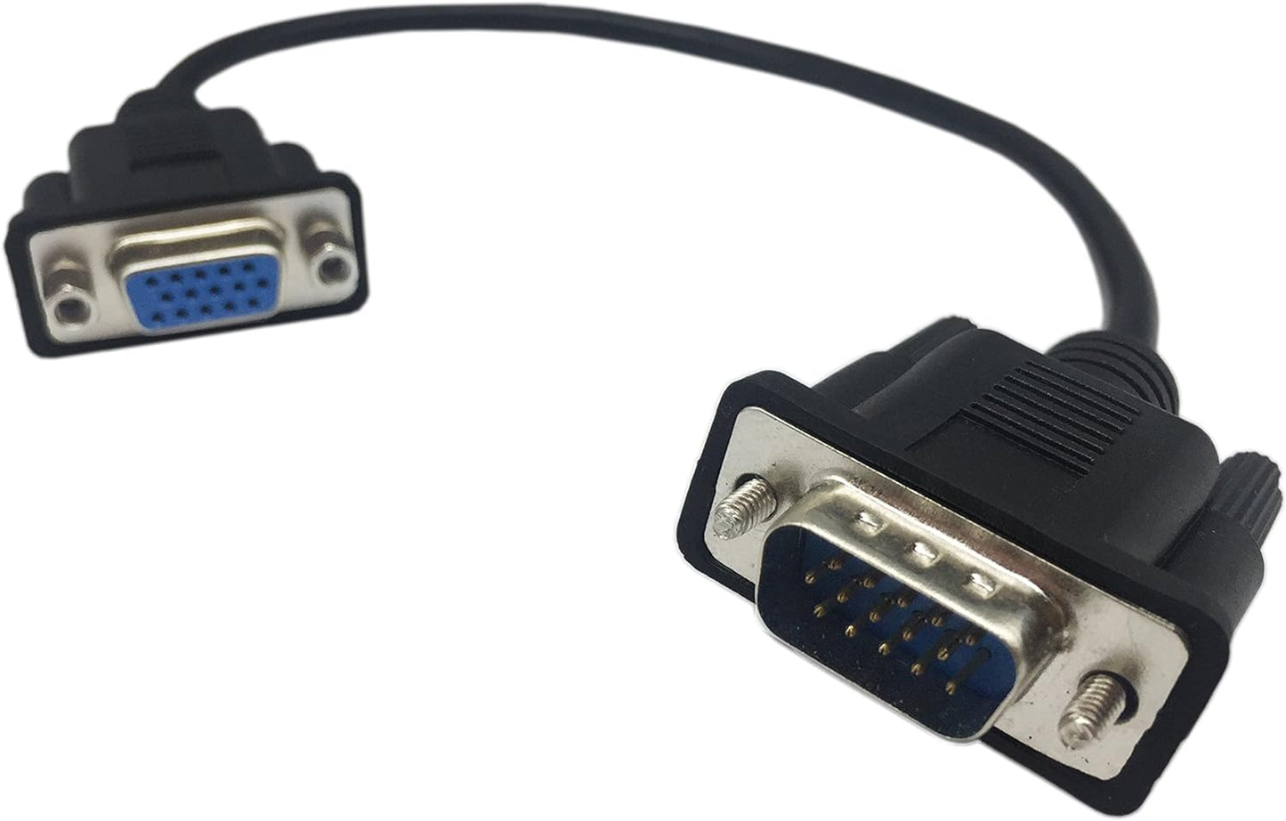 CERRXIAN 1ft VGA SVGA 15 Pin HD15 Male to Female Adapter Video Monitor Extension Cable for PC Laptop TV Porjector(mf)