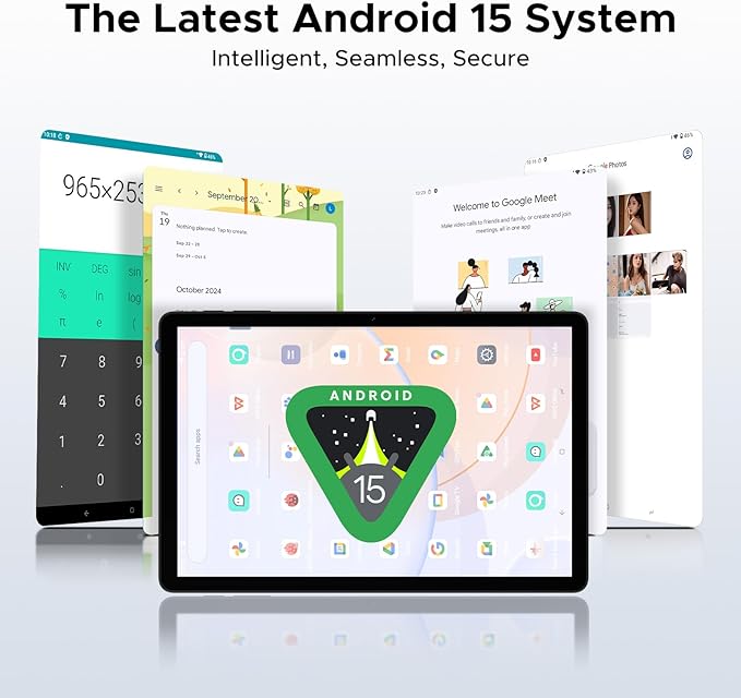 DOOGEE Tab A9+(2025) Android 15 Tablet with Keyboard,11 inch Tablet,8580mAh,20GB+64GB/2TB TF,7.9mm Ultra-Thin,13MP+5MP,Dual Speakers,Bluetooth 5.0,Face ID,5G WiFi,FM,Widevine L1,Gray