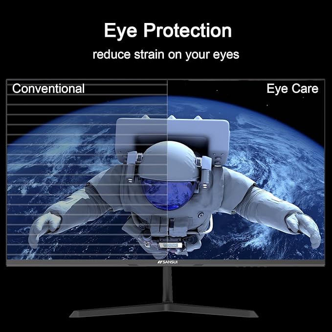 SANSUI Monitor 24 inch 100Hz IPS 1080P Computer Monitor HDMI VGA HDR Tilt Adjustable/VESA Compatible, for Game and Office (ES-24X3AL HDMI Cable Included)