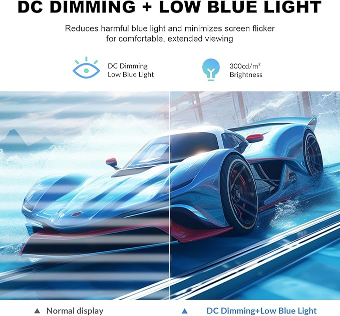 ZZA 32" Monitor | 4K UHD 3840x2160, IPS Panel, 60Hz, Adaptive Sync, 100% sRGB, Back Breathing Light,Blue Light Filter, VESA Mountable 75x75mm