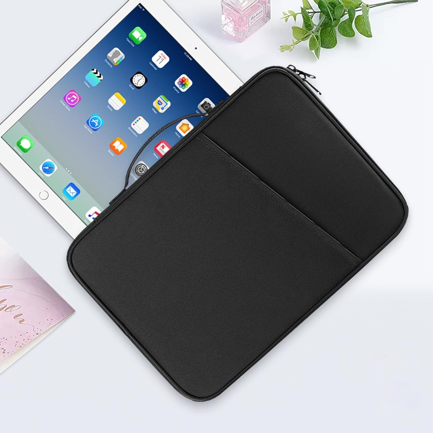 BoAn Laptop Sleeve Case, Handbags Portable Laptop Bag, 15.6 inch Bag Shockproof Protective Notebook Case with Accessory Pocket, for 15.6 inch HP, ASUS, Lenovo, Acer, Notebook, Computer, Black