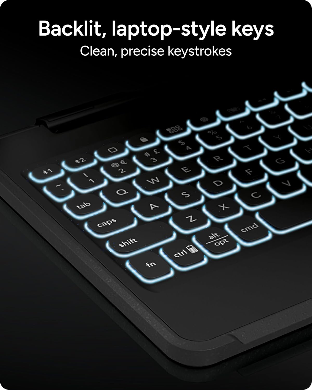 ZAGG Rugged Book Detachable Case and Magnetic-Hinged Keyboard for iPad Air 11" (M3)/ Air 11" (M2)/ iPad 10.9" (air 4th gen)/ 11" (1st & 2nd Gen), Bluetooth Pairing, Backlit Keyboard, Black