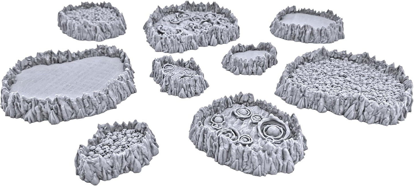 Burbling Pits Printable Scenery, 3D Printed Tabletop RPG Scenery and Wargame Terrain 28mm Miniatures