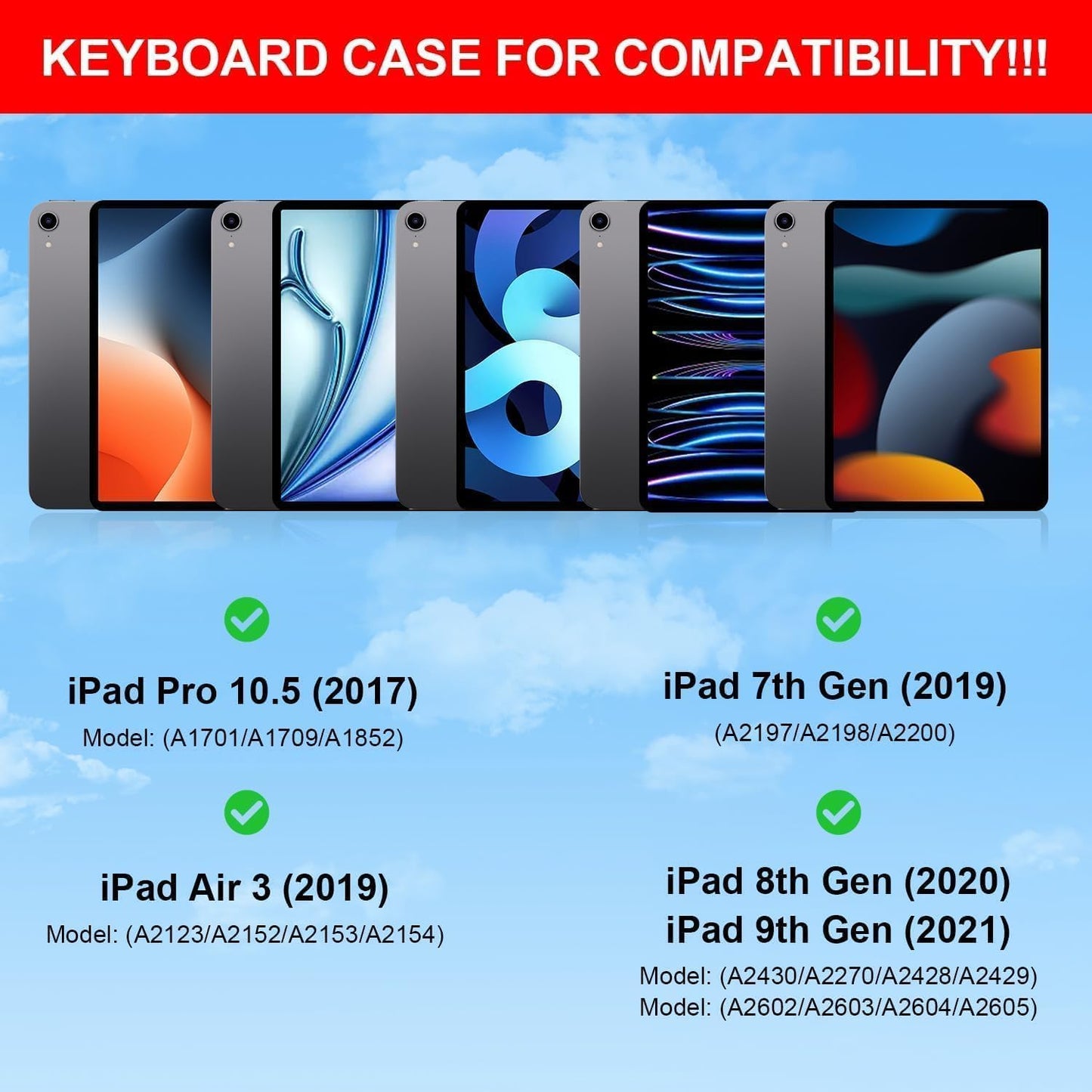 for iPad 9th Generation Case with Keyboard,Magic Style Keyboard Case for iPad 9th/8th/7th Gen 10.2 inch - Floating Cantilever Magnetic Stand Multi-Touch Trackpad (White)