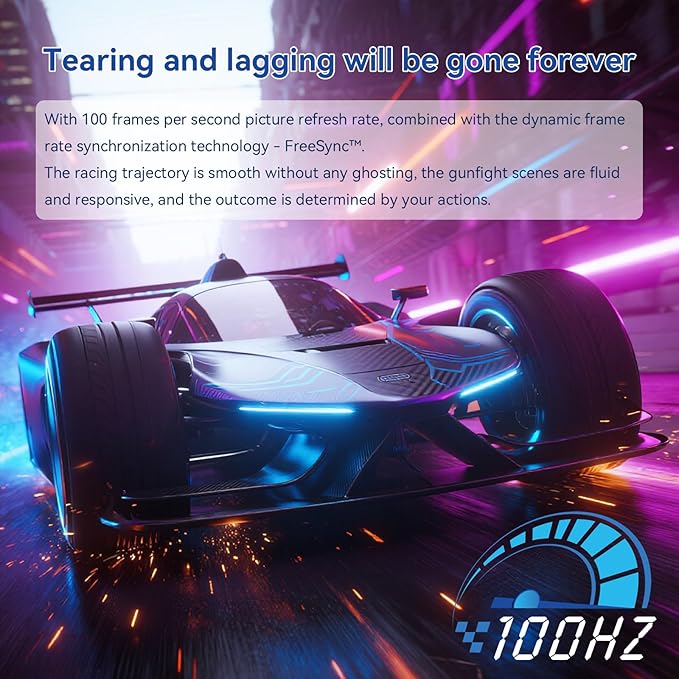 27" Full HD (1920 x 1080) Gaming Monitor Fast-IPS Panel AMD FreeSync Support,Up to 100Hz Refresh sRGB 72% 1000:1 Contrast Ratio VESA 100 * 100mm Compatible HDMI & VGA Ports (R27 Core)