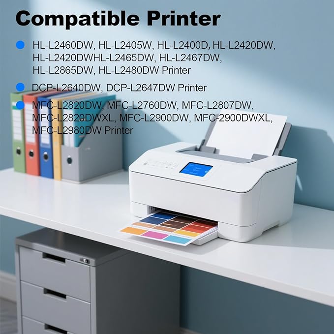 TN830XL Toner Cartridges DR830 Drum Unit Replacement for Brother DR-830 TN830XL Compatible with DCP-L2640DW HL-L2460DW HL-L2405W HL-L2480DW MFC-L2820DW MFC-L2807DW HL-L2400D HL-L2865DW Printer
