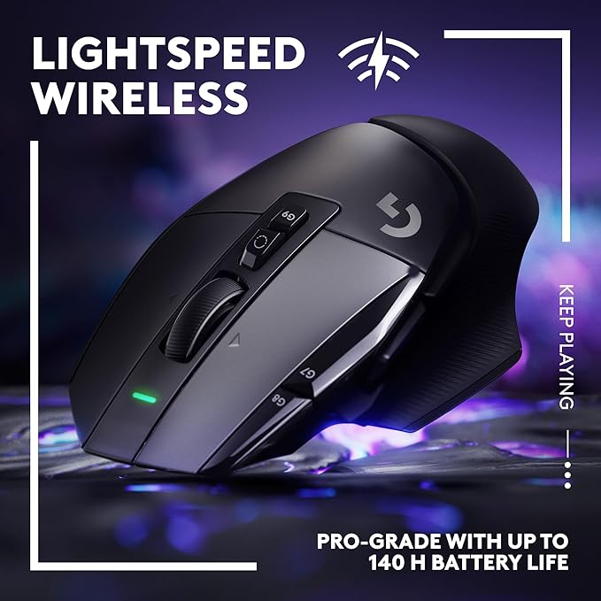 Logitech G502 X Lightspeed Wireless Gaming Mouse + 10th Anniversary Mousepad Bundle - Black