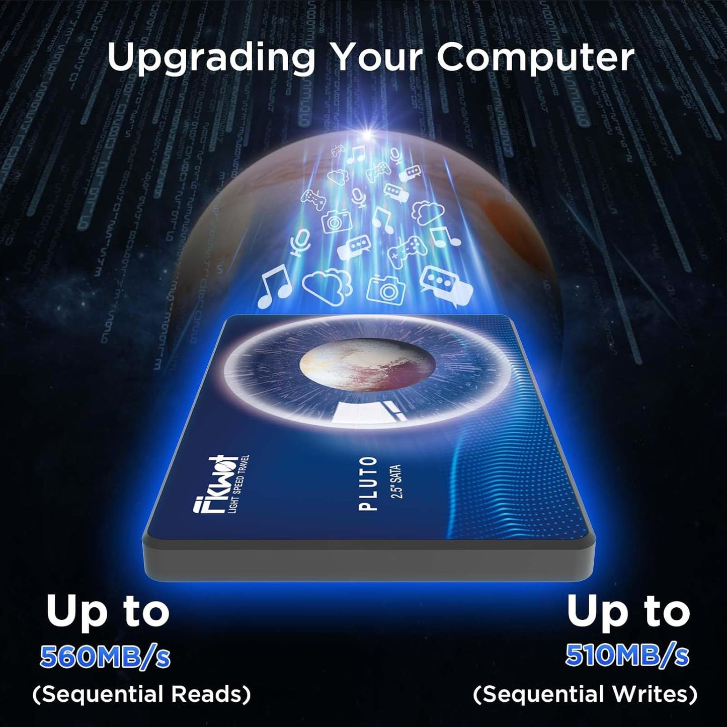 FX815 256GB SSD, 2.5" SATA SSD, Internal Solid State Drive, Up to 560MB/s, 3D NAND SLC Cashe, Compatible with Laptop & PC Desktop