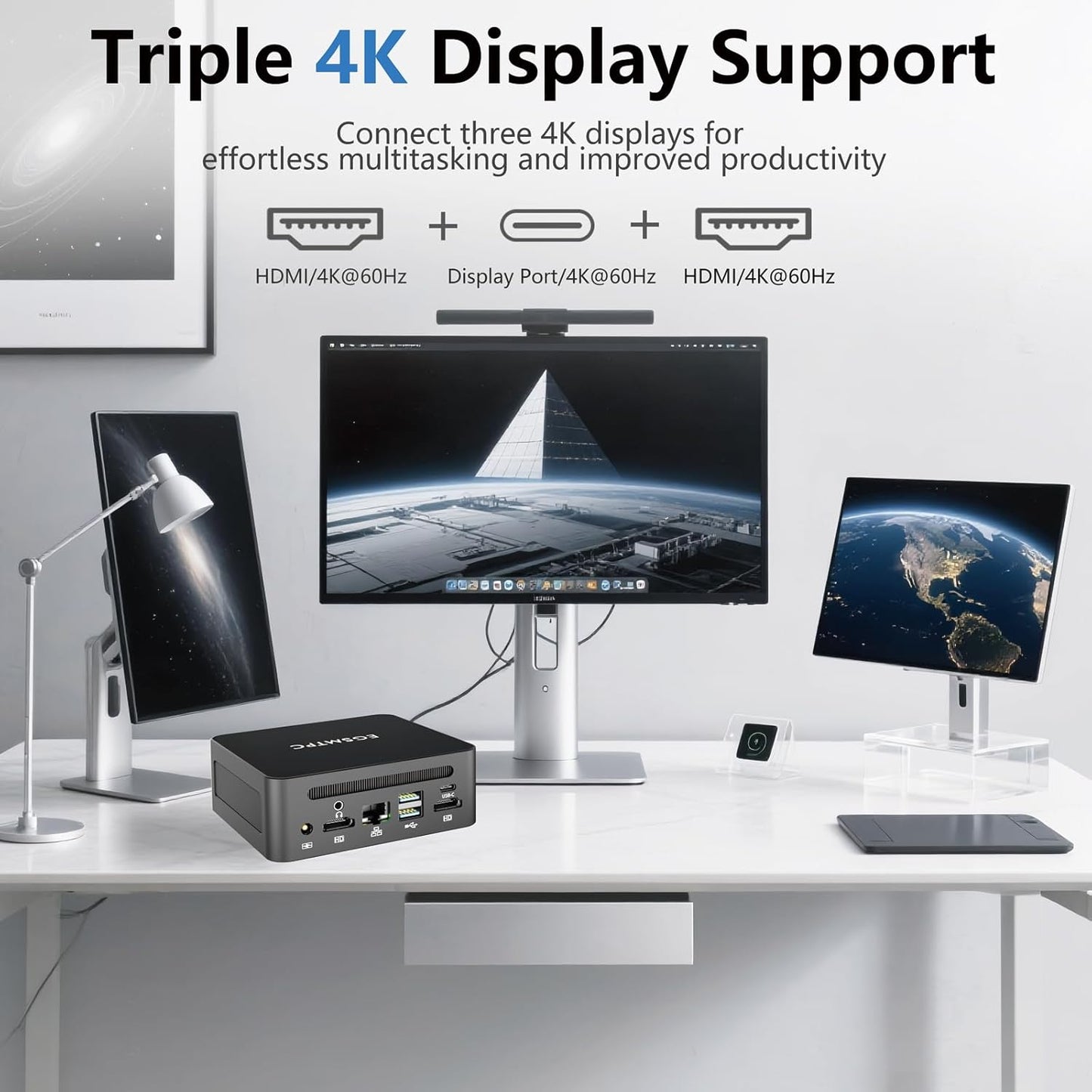 Mini Desktop Computer, Intel Core i5-12450H (Up to 4.40GHz), 16GB DDR4 RAM, 1TB M.2 SSD, Mini PC Supports Triple 4K Display, USB 3.2, Wi-Fi 6, BT 5.2, RJ45 2.5G