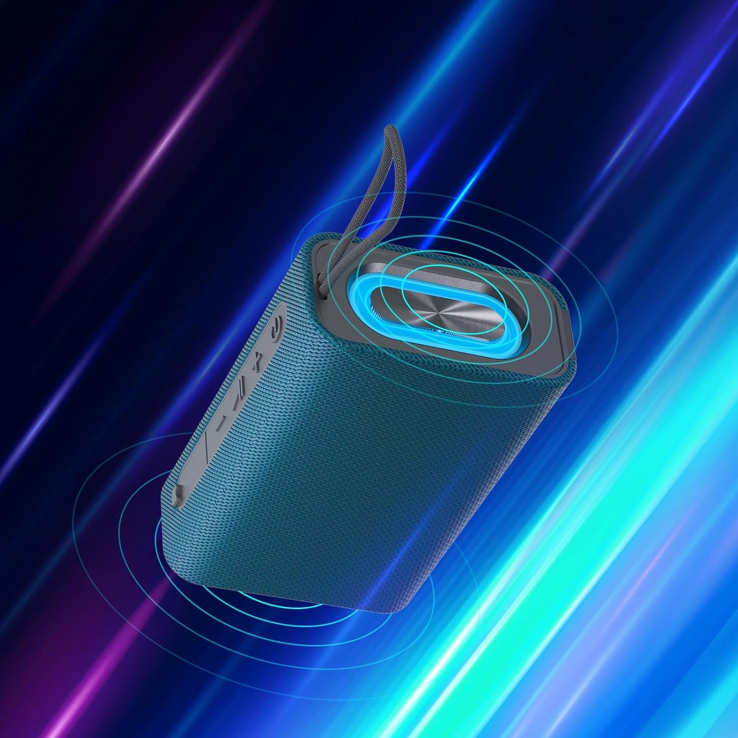 Speaker, Portable Wireless Bluetooth Speakers, Waterproof Loud Stereo Sound with RGB Lights TWS Long Playtime for Home/Party/Outdoor, Electronic Gadget (Blue)