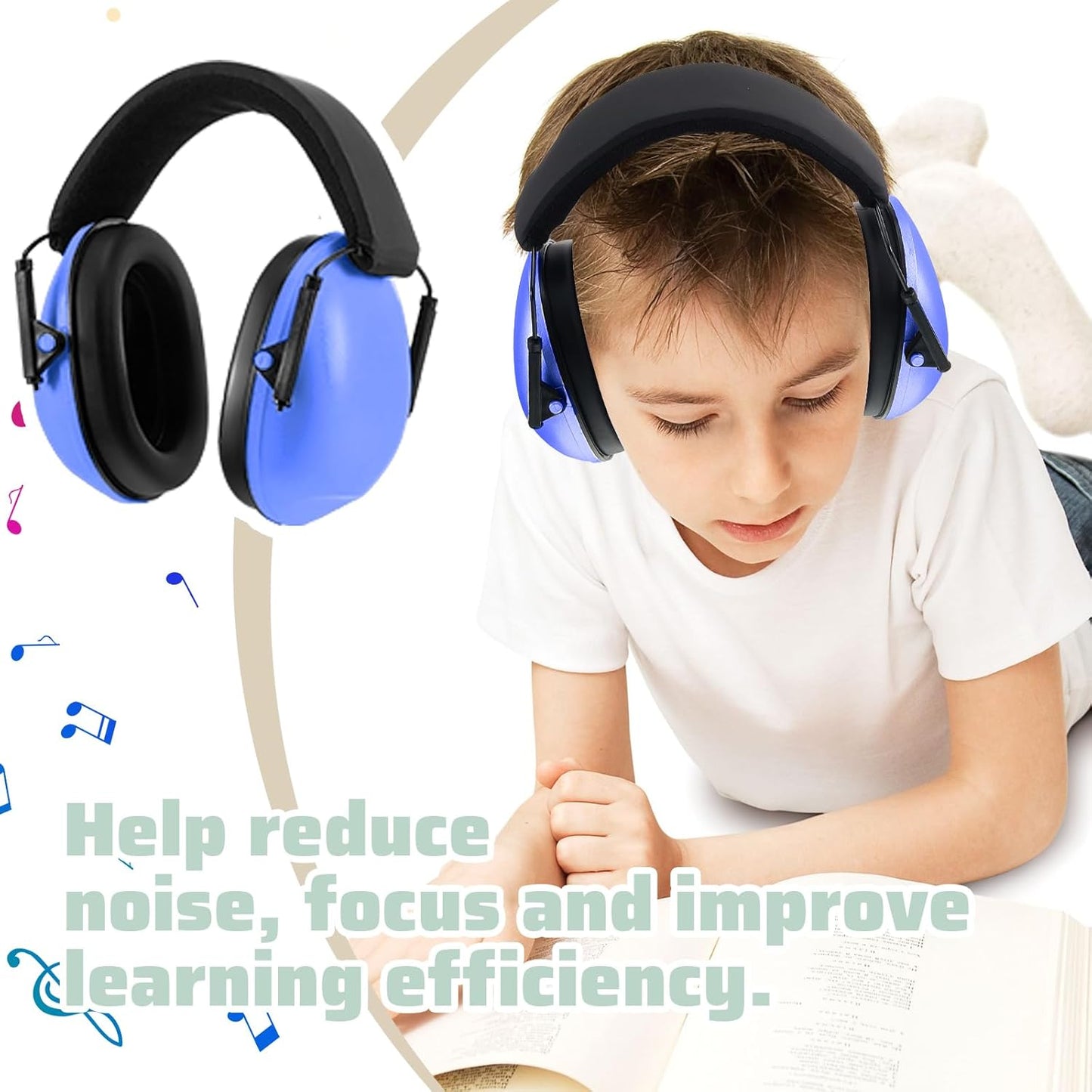 Amylove 12 Pcs Kids Ear Protection Noise Cancelling Headphones Ear Muffs Bulk 27db Adult Noise Reduction Hearing Earmuff(Universal Fit (kids & Adults),Classic Style,Rainbow Color)
