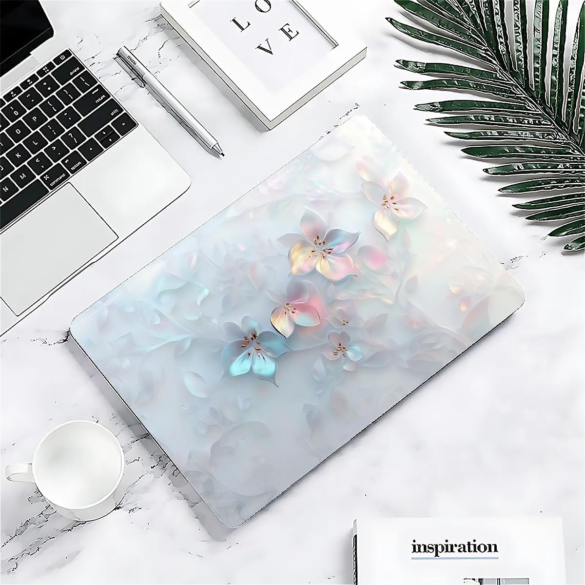 Compatible with MacBook Air 13.3 13.6 Inch Case 2022 2021 2020 2019 Plastic Hard Shell Case Cover,13.6 Air (A2681) M2 2022, Floral