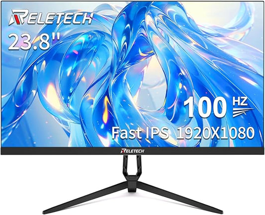 23.8-inch Full HD(1920 x 1080) Gaming Office Monitor,100Hz Fast-IPS Panels Computer Monitor, VESA 75 * 75mm Compatible, 100% sRGB, HDMI & VGA Ports（ R23 Pulse）