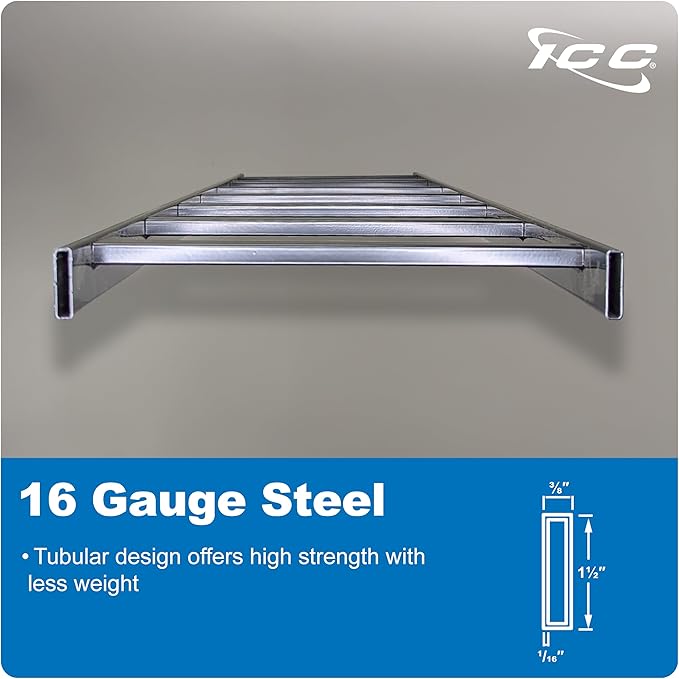 ICC Cable Runway Rack 5' Rack-to-Wall Mount Kit, 16-Gauge Steel, Made in USA