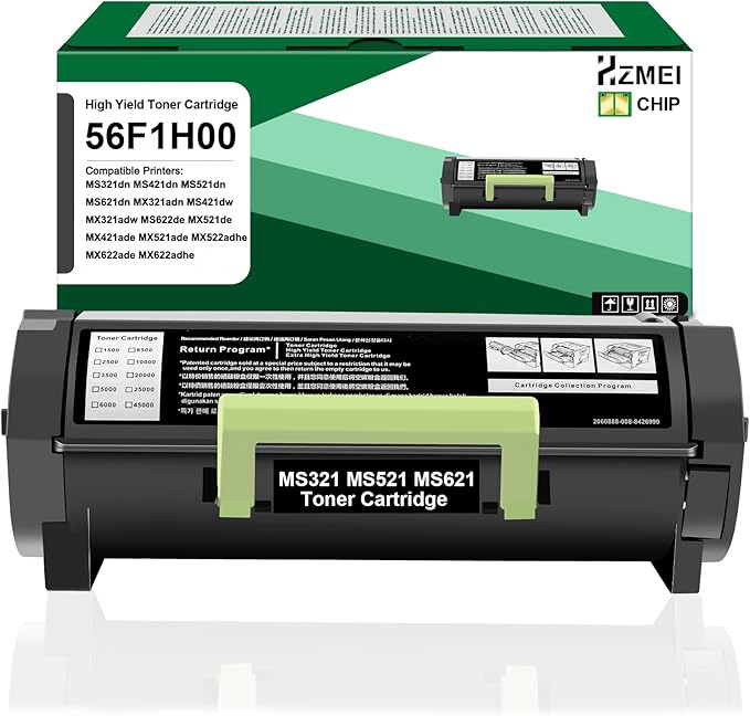 High Yield 56F1H00 Toner Cartridge Replacement for Lexmark 56F1H00 Black Toner Compatible with MS321 MS421 MS521 MS621 MS622 MX321 MX421 MX521 MX522 MX622 Series Printer