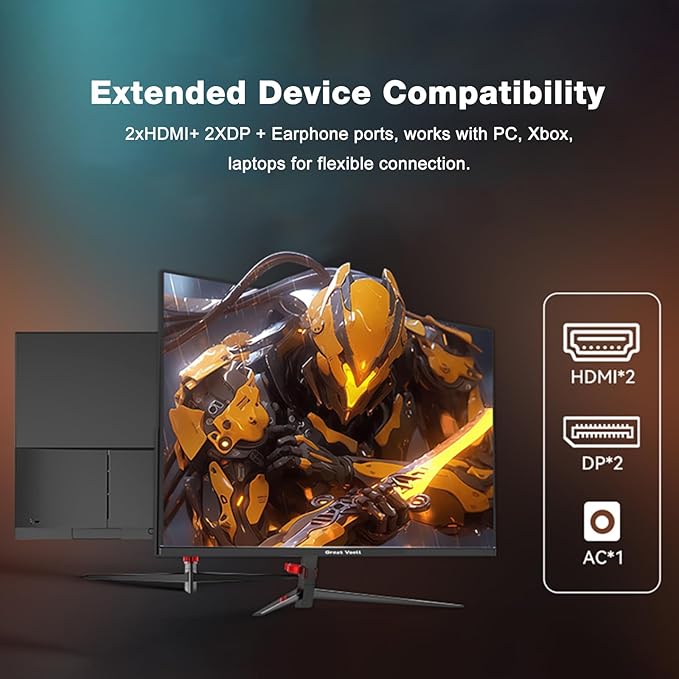 27 Inch 240Hz Gaming Monitor FHD 1080P, 1ms, AMD FreeSync Premium, 99% sRGB, HDR Ready, Tilt Adjustable