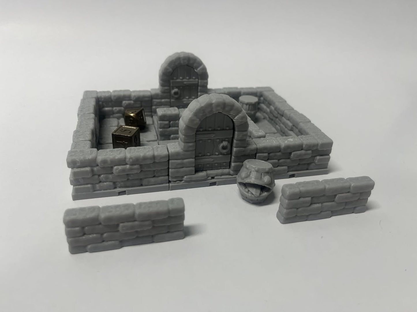 Miniature RPG Modular Tile System 18mm or 28mm DND Terrain Building Accessories for Tabletop Role Playing Scenes, Paintable (Standard Edition (6 Tiles with 12 Accessories))