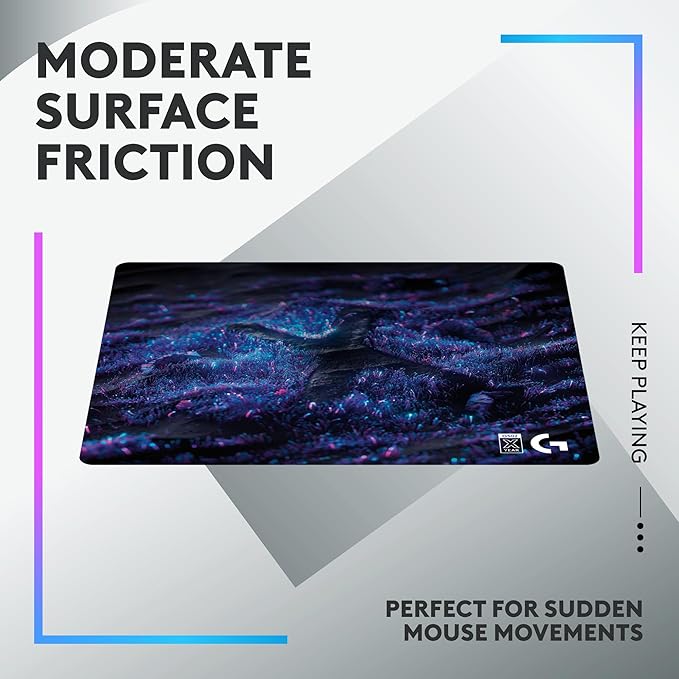 Logitech G502 X Plus Lightspeed Wireless RGB Gaming Mouse and G640 SE Large Cloth Gaming Mouse Pad (460 x 400 x 3 mm) - White