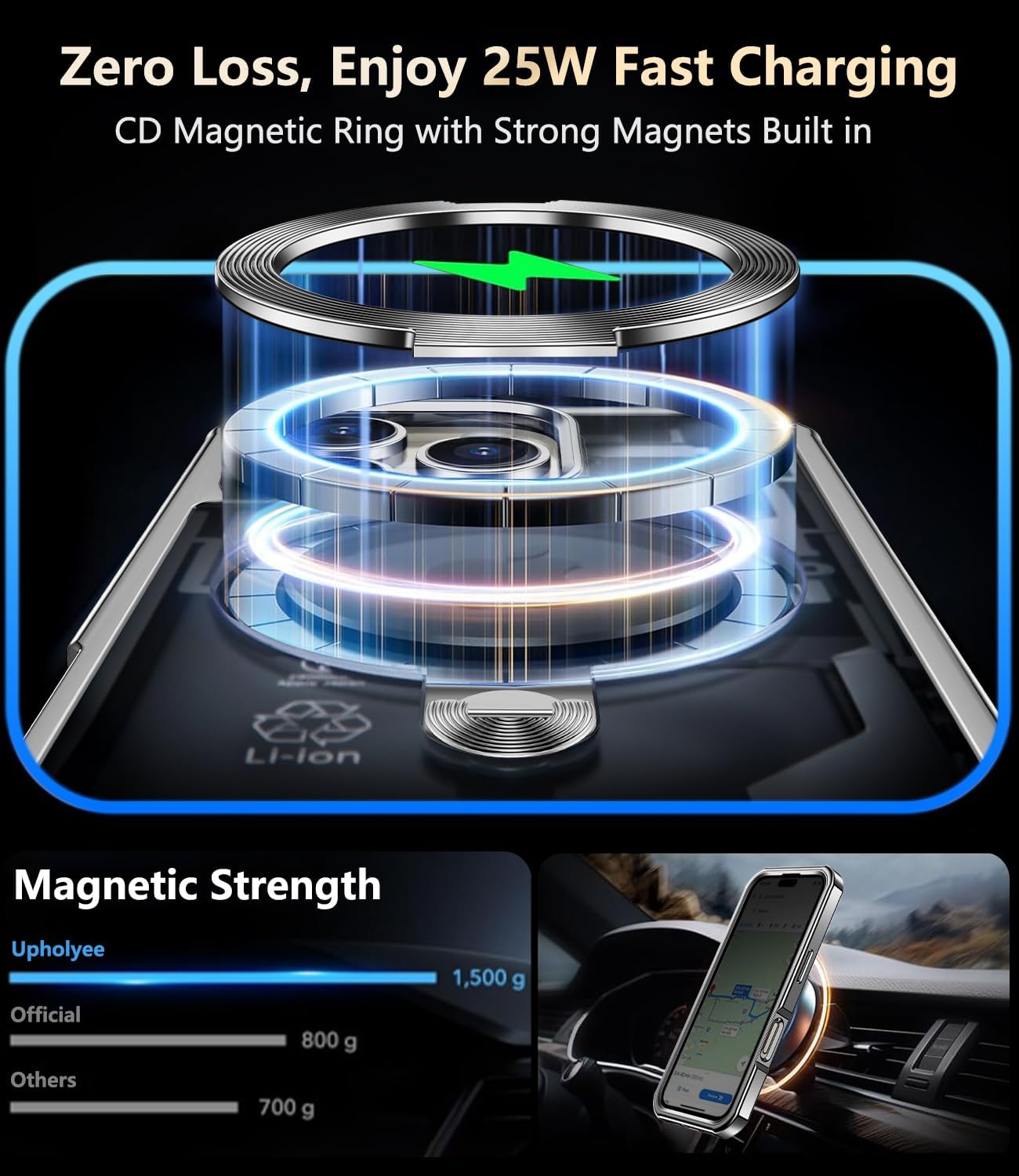 [360° Rotatable CD Stand & Built-in Privacy Screen] Magnetic Case for iPhone 16 Pro Max[Compatible with MagSafe&Full Signal]Mil-Grade Shockproof Full body Anti-Spy Cover for 16 Pro Max-Gray