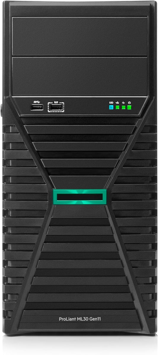 Hewlett Packard Enterprise ProLiant ML30 Gen11 Tower Server w/one Inte Xeon 6315P Processor, 2.8GHz, 4c 1P 1x16GB-U 4LFF-NHP 2x1TB HDD 1x350W PS (HPE Smart Choice P83315-005)