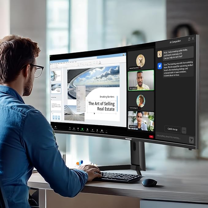 Gawfolk 40 Inch 5K Ultrawide Curved Gaming Monitor 120Hz, 5120 x 2160P IPS Computer Monitor with Built-in Speakers, 21:9, PIP/PBP, AMD FreeSync, 120% sRGB, HDMI 2.0, DP 1.4, Tilt/Height Adjustable