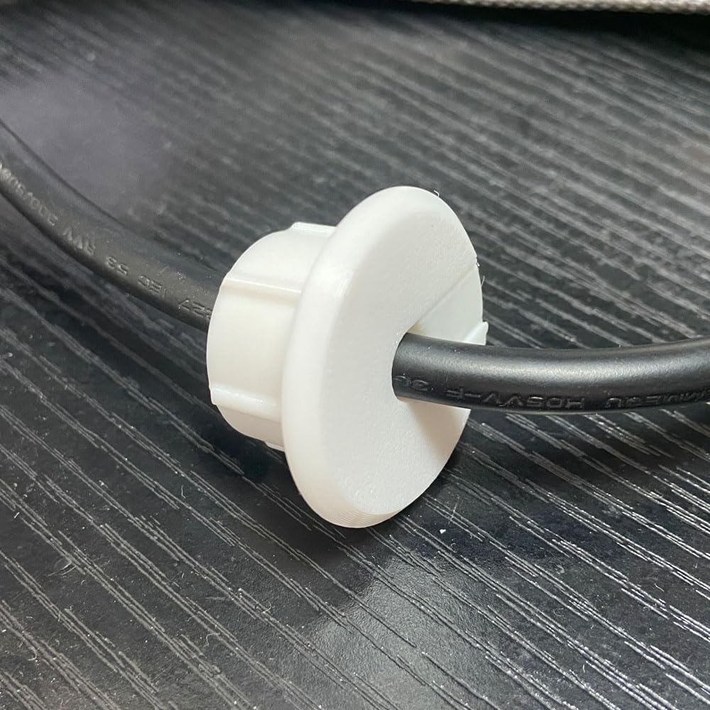Wall Bushing Grommet for Starlink Dishy Router Ethernet adapter Cable, Starlink Cable Routing Kit Feed-Through for 1 inch Wall Hole and Furnitures Wire Hole (White, 1 Pack)