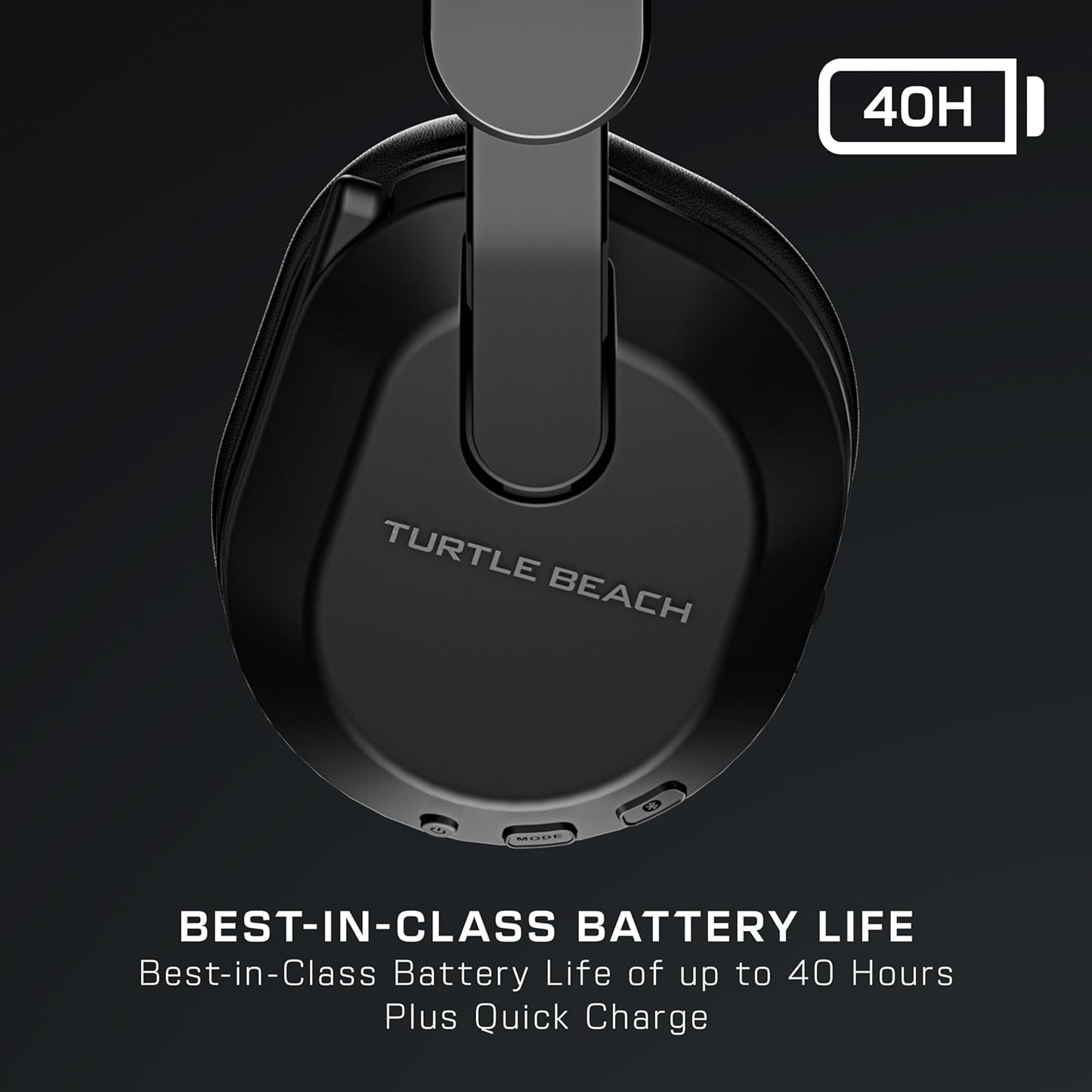 Turtle Beach Stealth 500 Wireless Amplified Gaming Headset for PC, PS5, PS4, & Mobile – 40-Hr Battery, Bluetooth, Memory Foam Cushions, Flip-to-Mute Mic, EQ Presets, Companion App – Black