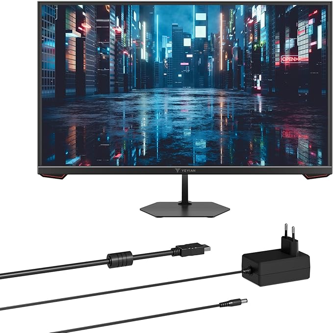 YEYIAN 27 inch Gaming Monitor 1080P FHD 180Hz 1ms, 16:9 Flat IPS Ultra-Slim Panel, 97% sRGB 1000:1 Contrast Ratio 178° View Angle, HDR 10, HDMI 2.0, Freesync & G-Sync Support, Tilt Adjust