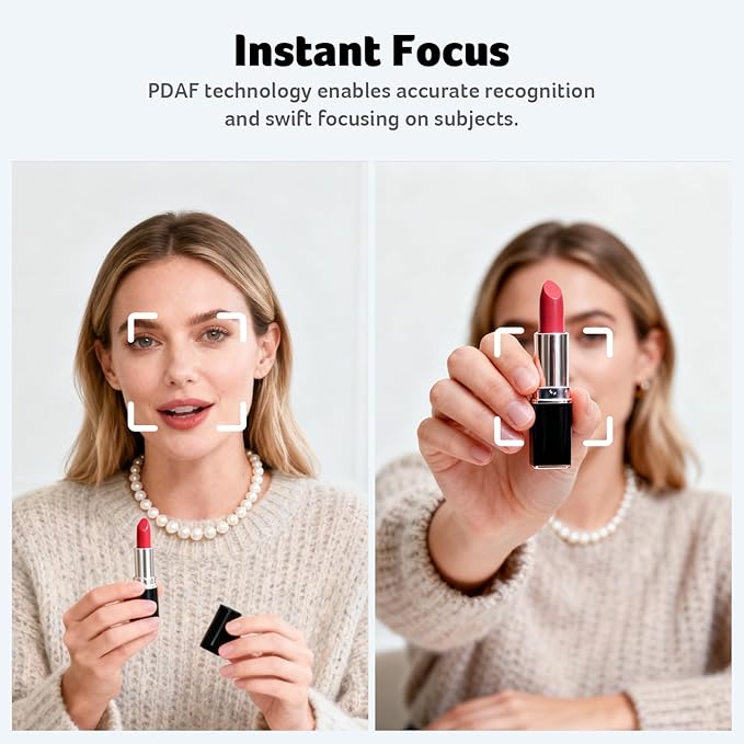 acer 4K Webcam for PC/Mac with All-Metal Unibody Sculpted, Sony 1/2" Sensor, PDAF, 2 Noise Reduction Mics, Privacy Cover, Lightweight, Fast Cooling, Streaming Camera for Live Meeting Commerce Gaming